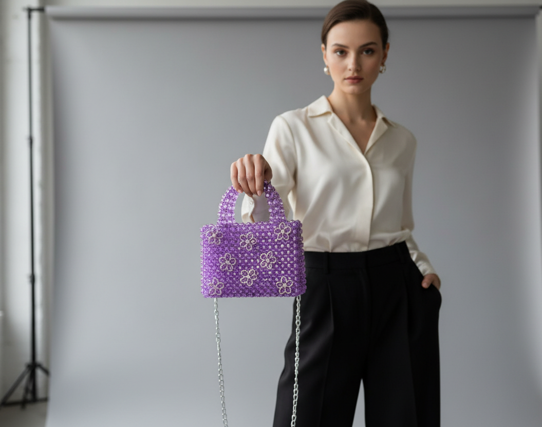 Purple Beaded bag 💜