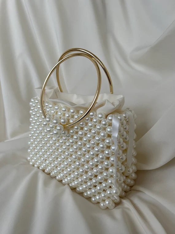 Pearl Beaded Bag🤍