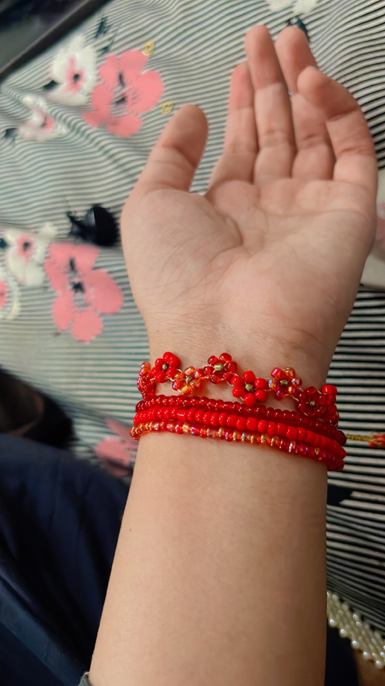 Beaded Flower stack 🌹