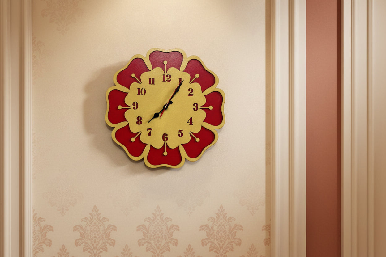 Wooden wall clock 🌼