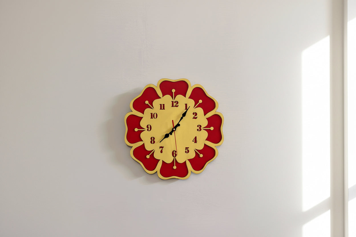 Wooden wall clock 🌼