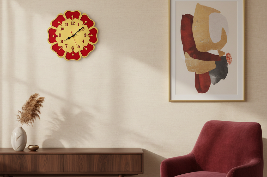 Wooden wall clock 🌼
