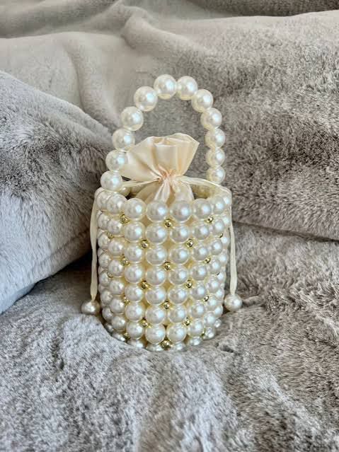 Ivory Beaded Mini Bag
