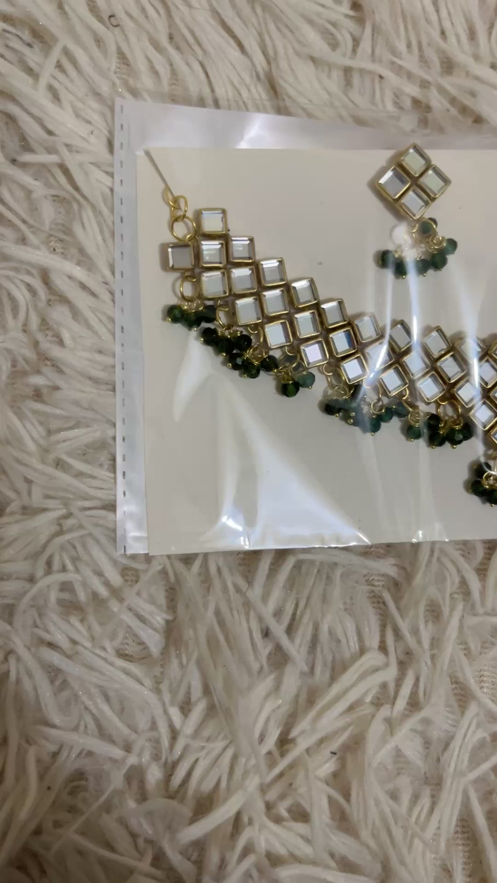 Kundan stone necklace with earrings 🌼