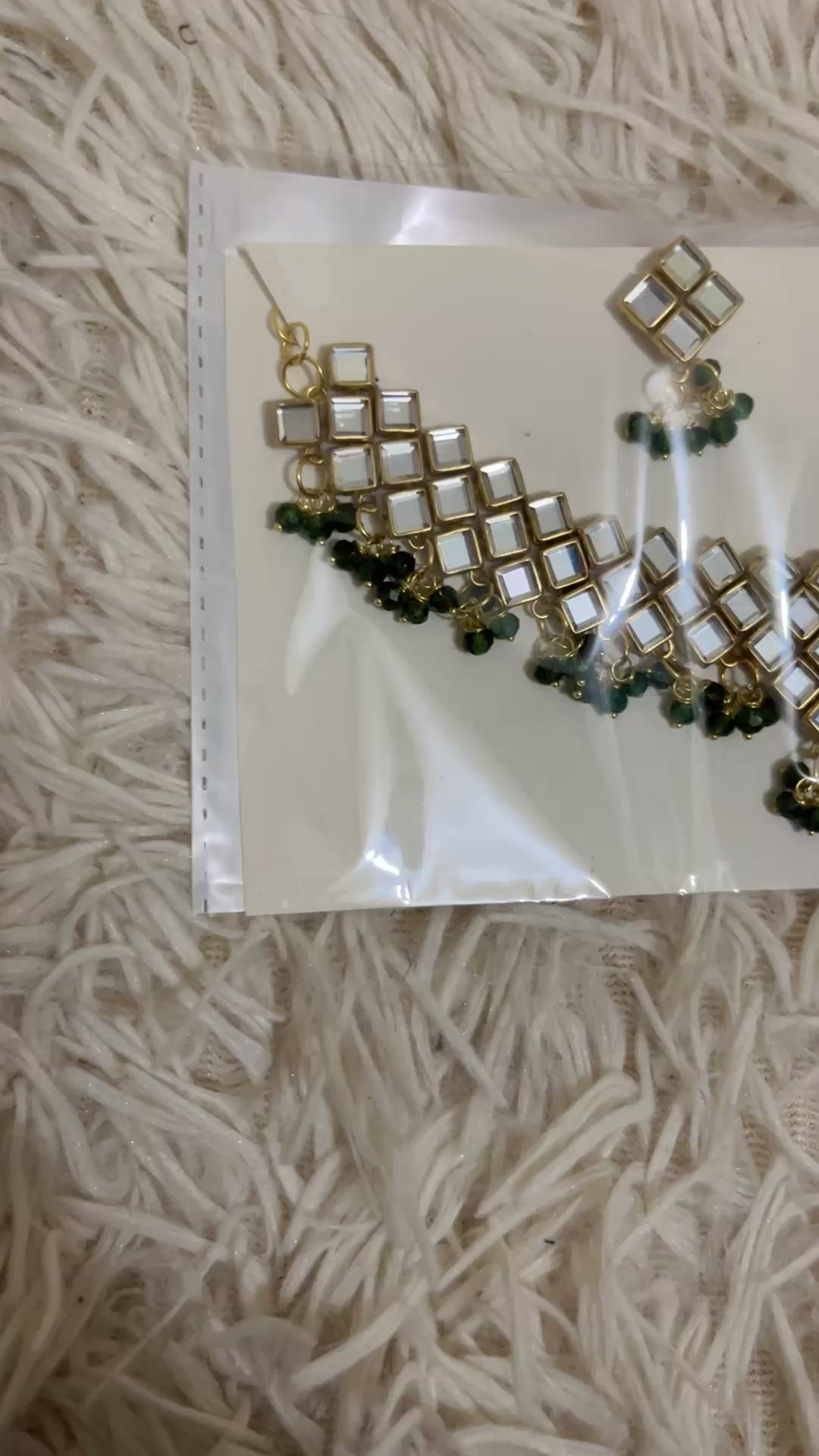 Kundan stone necklace with earrings 🌼